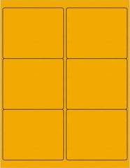 Tape Logic - 4" Long, Fluorescent Orange Paper Laser Label - For Laser Printers - Apex Tool & Supply