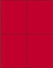 Tape Logic - 5-1/2" Long, Fluorescent Red Paper Laser Label - For Laser Printers - Apex Tool & Supply
