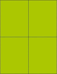 Tape Logic - 5-1/2" Long, Fluorescent Green Paper Laser Label - For Laser Printers - Apex Tool & Supply