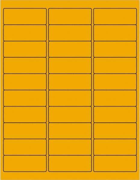 Tape Logic - 2-5/8" Long, Fluorescent Orange Paper Laser Label - For Laser Printers - Apex Tool & Supply