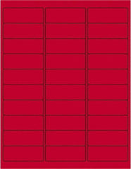 Tape Logic - 2-5/8" Long, Fluorescent Red Paper Laser Label - For Laser Printers - Apex Tool & Supply
