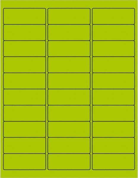 Tape Logic - 2-5/8" Long, Fluorescent Green Paper Laser Label - For Laser Printers - Apex Tool & Supply