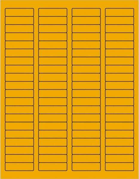 Tape Logic - 1-3/4" Long, Fluorescent Orange Paper Laser Label - For Laser Printers - Apex Tool & Supply