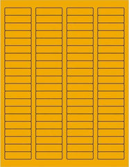 Tape Logic - 1-3/4" Long, Fluorescent Orange Paper Laser Label - For Laser Printers - Apex Tool & Supply