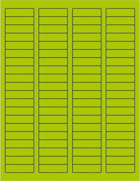Tape Logic - 1-3/4" Long, Fluorescent Green Paper Laser Label - For Laser Printers - Apex Tool & Supply
