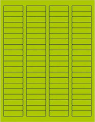Tape Logic - 1-3/4" Long, Fluorescent Green Paper Laser Label - For Laser Printers - Apex Tool & Supply