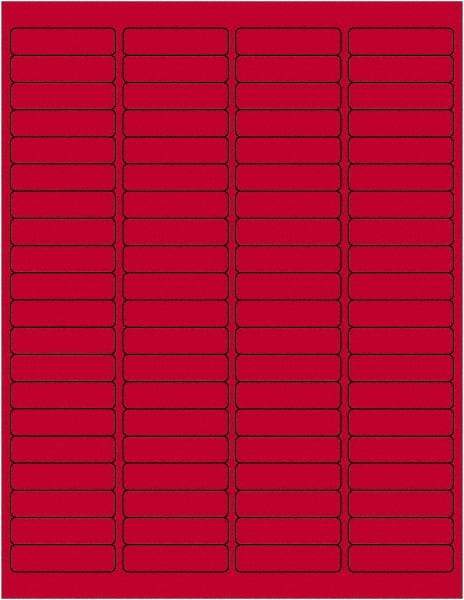 Tape Logic - 1-15/16" Long, Fluorescent Red Paper Laser Label - For Laser Printers - Apex Tool & Supply