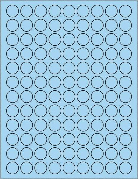 Tape Logic - 3/4" Long, Pastel Blue Paper Laser Label - For Laser Printers - Apex Tool & Supply