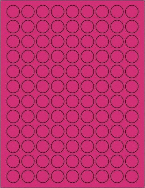 Tape Logic - 3/4" Long, Fluorescent Pink Paper Laser Label - For Laser Printers - Apex Tool & Supply