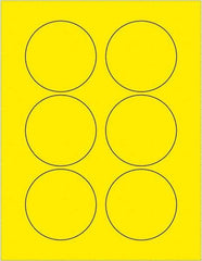 Tape Logic - 3" Long, Fluorescent Yellow Paper Laser Label - For Laser Printers - Apex Tool & Supply