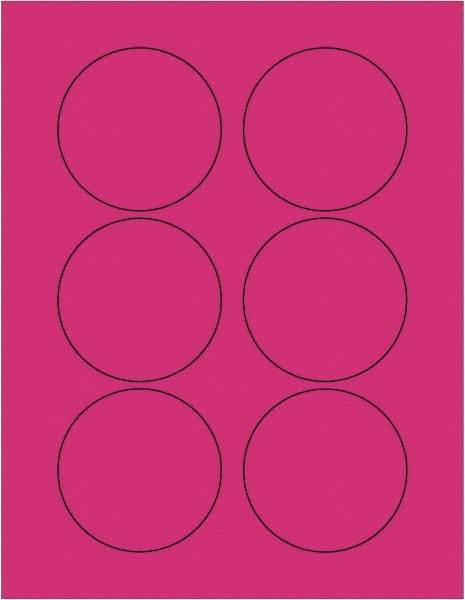 Tape Logic - 3" Long, Fluorescent Pink Paper Laser Label - For Laser Printers - Apex Tool & Supply