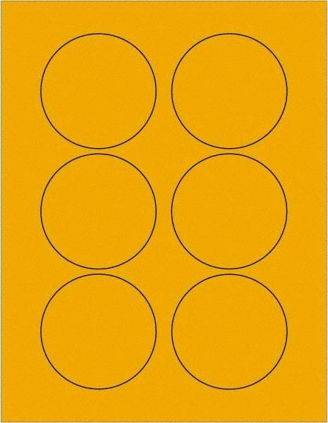 Tape Logic - 3" Long, Fluorescent Orange Paper Laser Label - For Laser Printers - Apex Tool & Supply