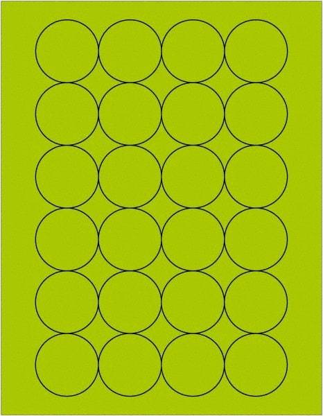 Tape Logic - 1.6" Wide x 1-21/32" Long, Fluorescent Green Paper Laser Label - For Laser Printers - Apex Tool & Supply