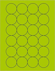 Tape Logic - 1.6" Wide x 1-21/32" Long, Fluorescent Green Paper Laser Label - For Laser Printers - Apex Tool & Supply