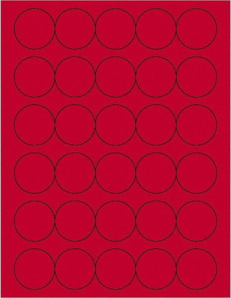 Tape Logic - 1-1/2" Long, Fluorescent Red Paper Laser Label - For Laser Printers - Apex Tool & Supply