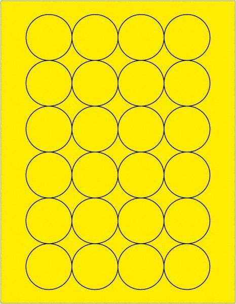 Tape Logic - 1.6" Wide x 1-21/32" Long, Fluorescent Yellow Paper Laser Label - For Laser Printers - Apex Tool & Supply