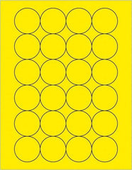 Tape Logic - 1.6" Wide x 1-21/32" Long, Fluorescent Yellow Paper Laser Label - For Laser Printers - Apex Tool & Supply