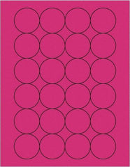 Tape Logic - 1.6" Wide x 1-21/32" Long, Fluorescent Pink Paper Laser Label - For Laser Printers - Apex Tool & Supply