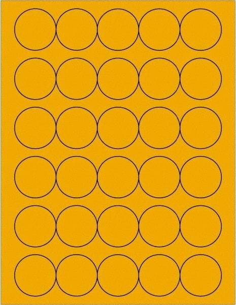 Tape Logic - 1-1/2" Long, Fluorescent Orange Paper Laser Label - For Laser Printers - Apex Tool & Supply