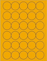 Tape Logic - 1-1/2" Long, Fluorescent Orange Paper Laser Label - For Laser Printers - Apex Tool & Supply