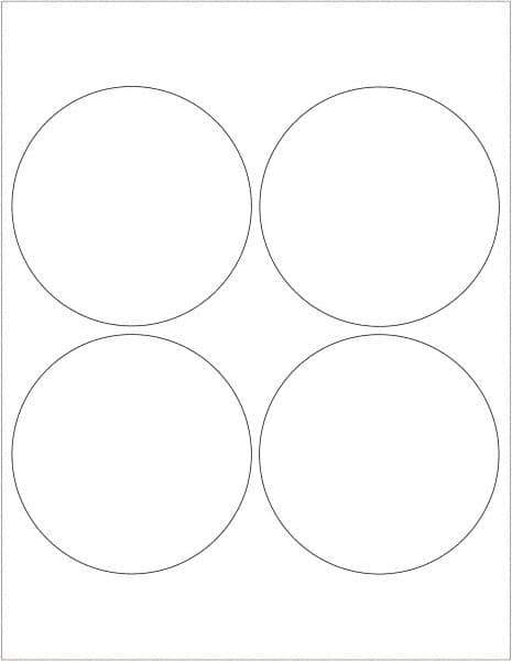 Tape Logic - 4" Long, White Paper Laser Label - For Laser Printers - Apex Tool & Supply