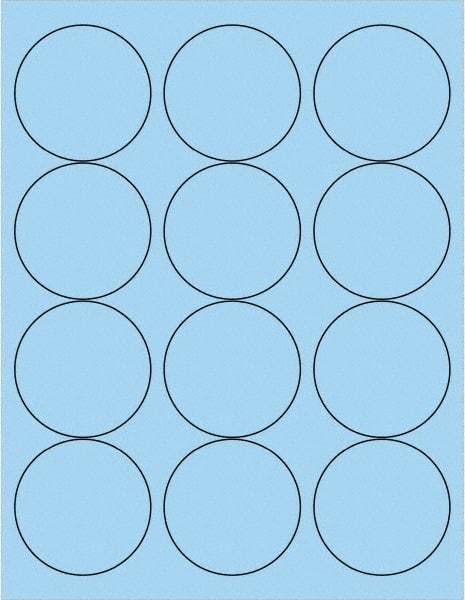 Tape Logic - 2-1/2" Long, Pastel Blue Paper Laser Label - For Laser Printers - Apex Tool & Supply