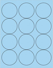 Tape Logic - 2-1/2" Long, Pastel Blue Paper Laser Label - For Laser Printers - Apex Tool & Supply