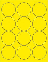 Tape Logic - 2-1/2" Long, Fluorescent Yellow Paper Laser Label - For Laser Printers - Apex Tool & Supply
