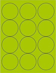Tape Logic - 2-1/2" Long, Fluorescent Green Paper Laser Label - For Laser Printers - Apex Tool & Supply