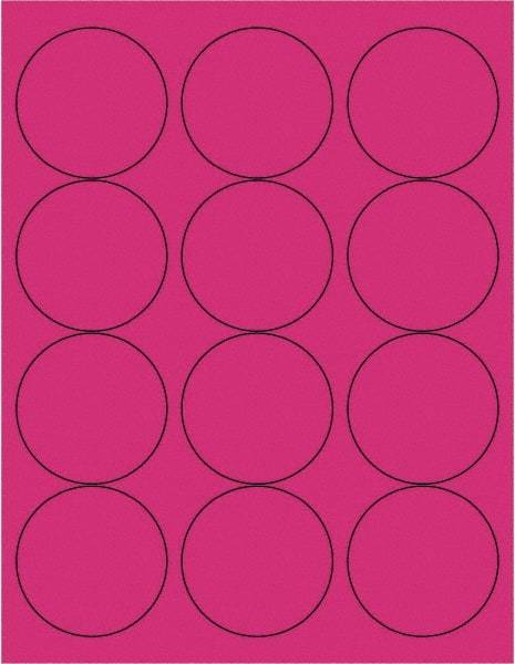 Tape Logic - 2-1/2" Long, Fluorescent Pink Paper Laser Label - For Laser Printers - Apex Tool & Supply