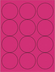 Tape Logic - 2-1/2" Long, Fluorescent Pink Paper Laser Label - For Laser Printers - Apex Tool & Supply