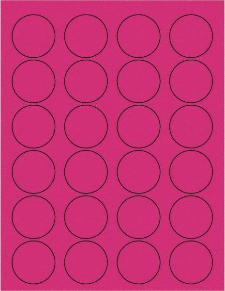 Tape Logic - 1-5/8" Long, Fluorescent Pink Paper Laser Label - For Laser Printers - Apex Tool & Supply