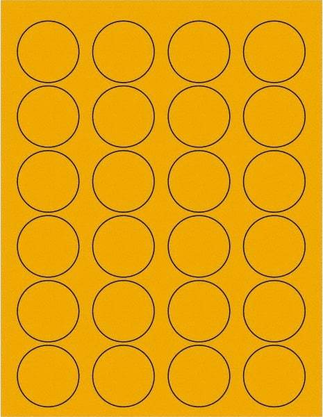 Tape Logic - 1-5/8" Long, Fluorescent Orange Paper Laser Label - For Laser Printers - Apex Tool & Supply