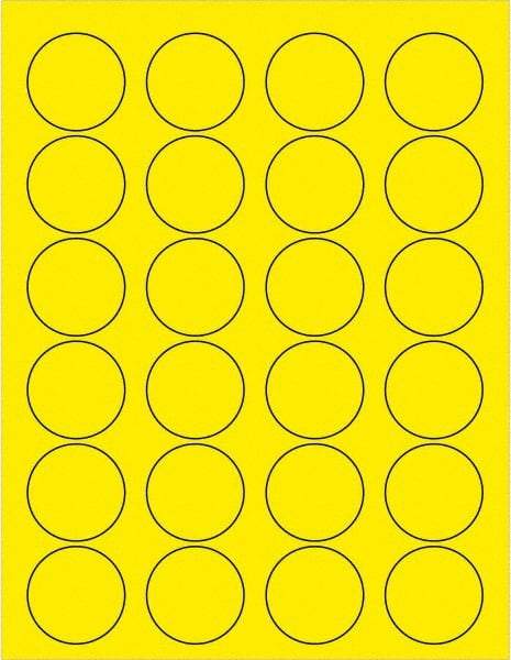 Tape Logic - 1-5/8" Long, Fluorescent Yellow Paper Laser Label - For Laser Printers - Apex Tool & Supply