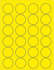 Tape Logic - 1-5/8" Long, Fluorescent Yellow Paper Laser Label - For Laser Printers - Apex Tool & Supply