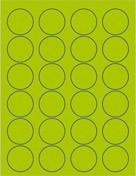 Tape Logic - 1-5/8" Long, Fluorescent Green Paper Laser Label - For Laser Printers - Apex Tool & Supply