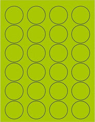 Tape Logic - 1-5/8" Long, Fluorescent Green Paper Laser Label - For Laser Printers - Apex Tool & Supply