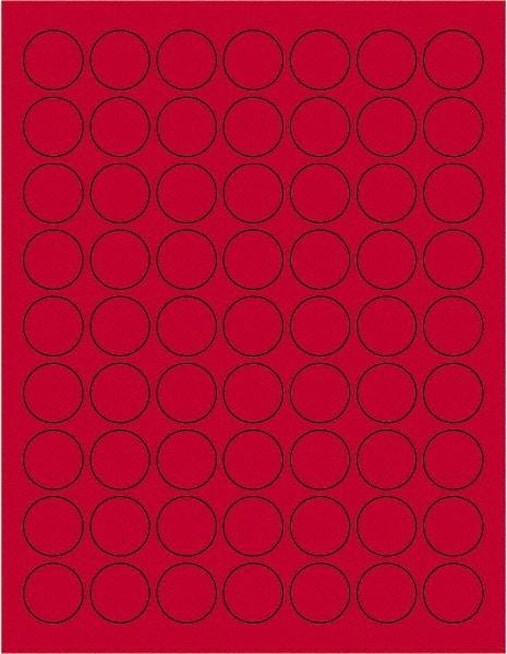 Tape Logic - 1" Long, Fluorescent Red Paper Laser Label - For Laser Printers - Apex Tool & Supply