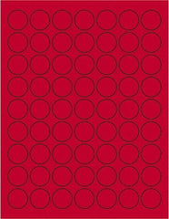 Tape Logic - 1" Long, Fluorescent Red Paper Laser Label - For Laser Printers - Apex Tool & Supply