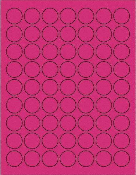 Tape Logic - 1" Long, Fluorescent Pink Paper Laser Label - For Laser Printers - Apex Tool & Supply