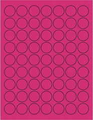 Tape Logic - 1" Long, Fluorescent Pink Paper Laser Label - For Laser Printers - Apex Tool & Supply