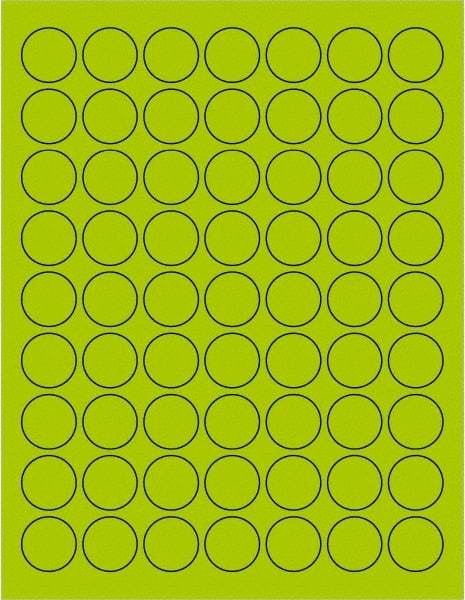 Tape Logic - 1" Long, Fluorescent Green Paper Laser Label - For Laser Printers - Apex Tool & Supply