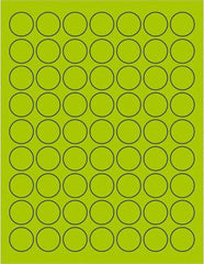 Tape Logic - 1" Long, Fluorescent Green Paper Laser Label - For Laser Printers - Apex Tool & Supply