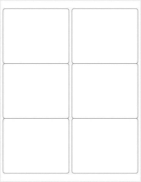 Tape Logic - 4" Long, White Paper Laser Label - For Laser Printers - Apex Tool & Supply