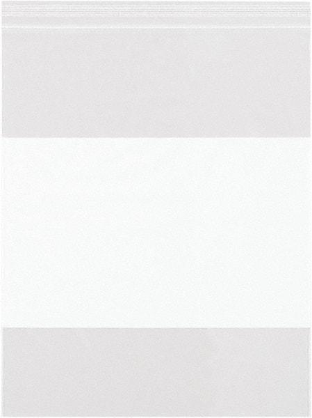 Value Collection - 12 x 12", 4 mil White Block Reclosable Polybags - Clear - Apex Tool & Supply