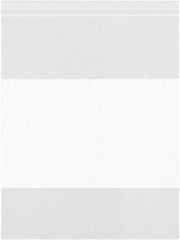 Value Collection - 5 x 5", 2 mil White Block Reclosable Polybags - Clear - Apex Tool & Supply