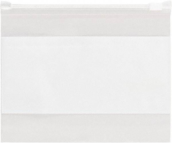 Value Collection - 12-1/2 x 9", 3 mil Slide-Seal Reclosable White Block Polybags - Clear - Apex Tool & Supply