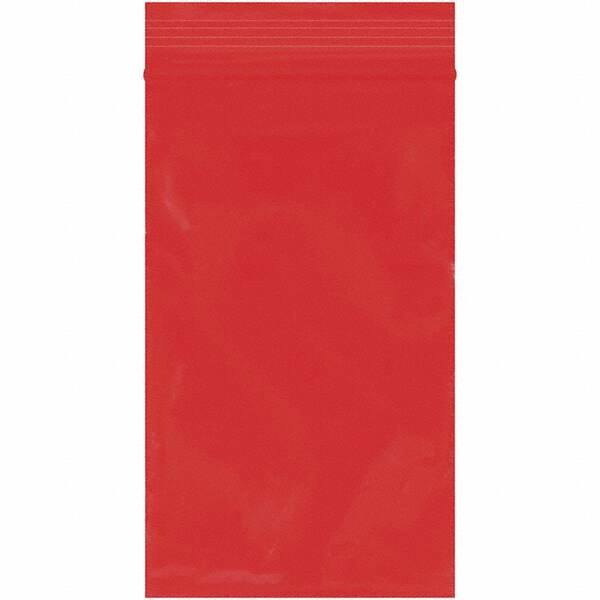 Value Collection - 3 x 5", 2 mil Reclosable Polybags - Red - Apex Tool & Supply