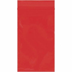Value Collection - 3 x 5", 2 mil Reclosable Polybags - Red - Apex Tool & Supply