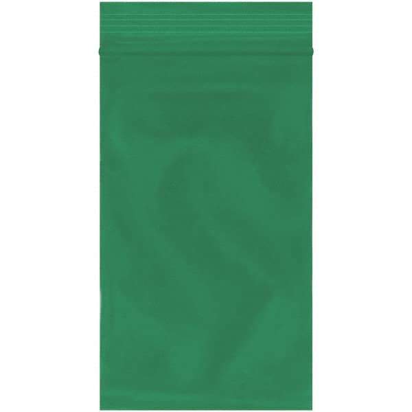 Value Collection - 3 x 5", 2 mil Reclosable Polybags - Green - Apex Tool & Supply